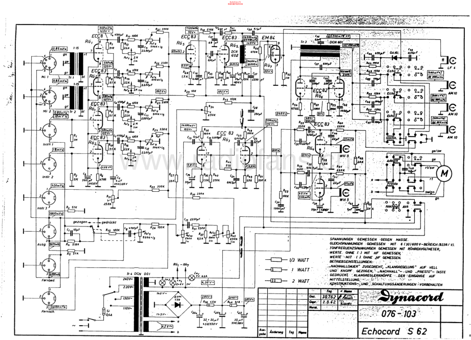 Dynacord-EchocordSuper62-pwr-sch维修电路原理图.pdf_第1页