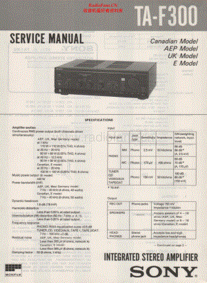 Sony-TAF300-int-sm 维修电路原理图.pdf