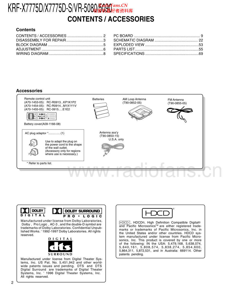 Kenwood-VR5090-avr-sm 维修电路原理图.pdf_第2页