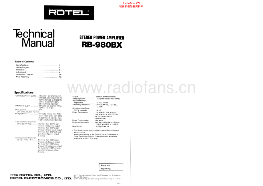 Rotel-RB980BX-pwr-sm 维修电路原理图.pdf_第1页