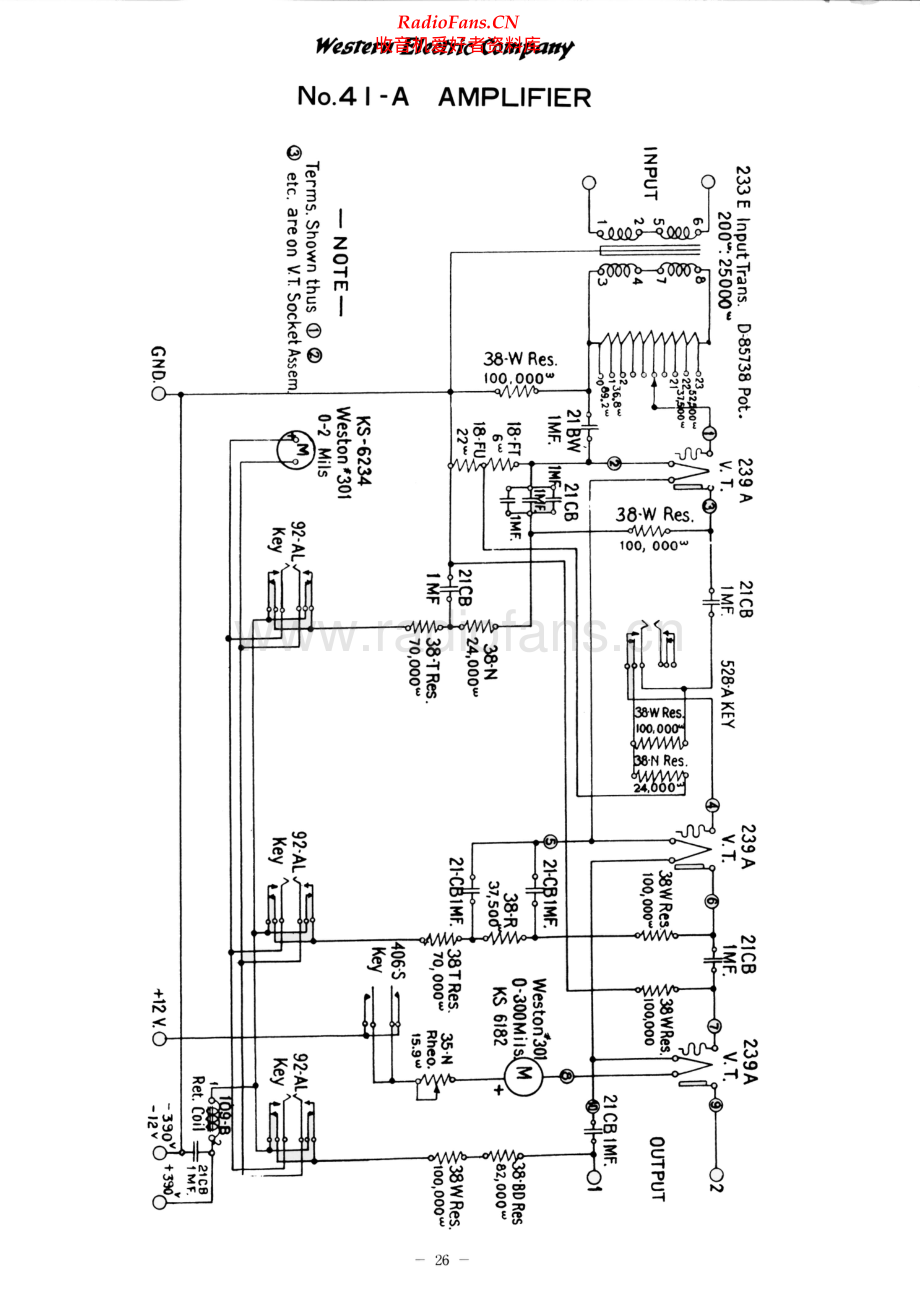 WesternElectric-41A-pwr-sch 维修电路原理图.pdf_第2页