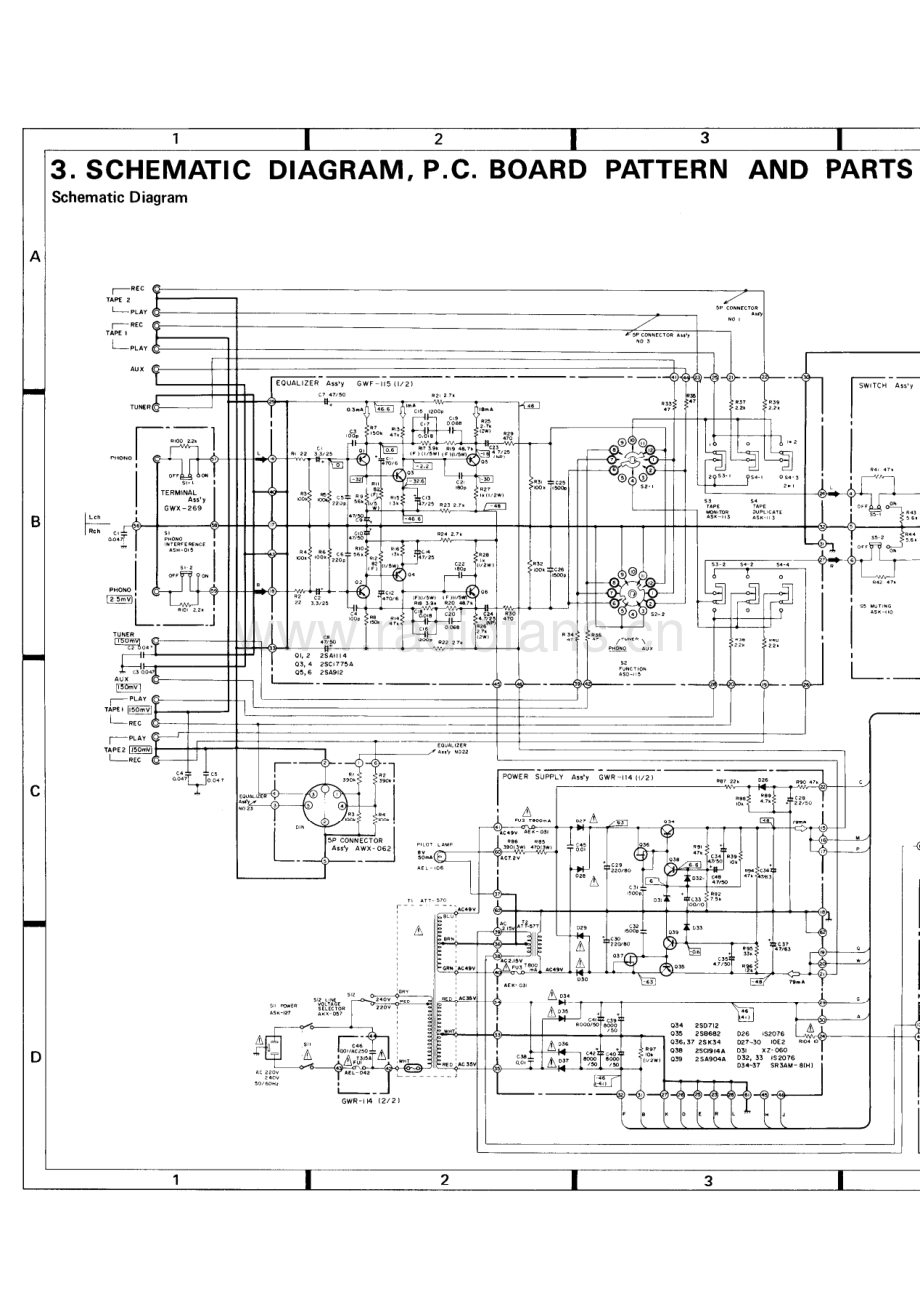 Pioneer-SA7800-int-asm 维修电路原理图.pdf_第3页