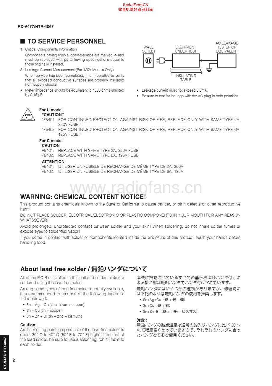 Yamaha-HTR4067-avr-sm 维修电路原理图.pdf_第2页