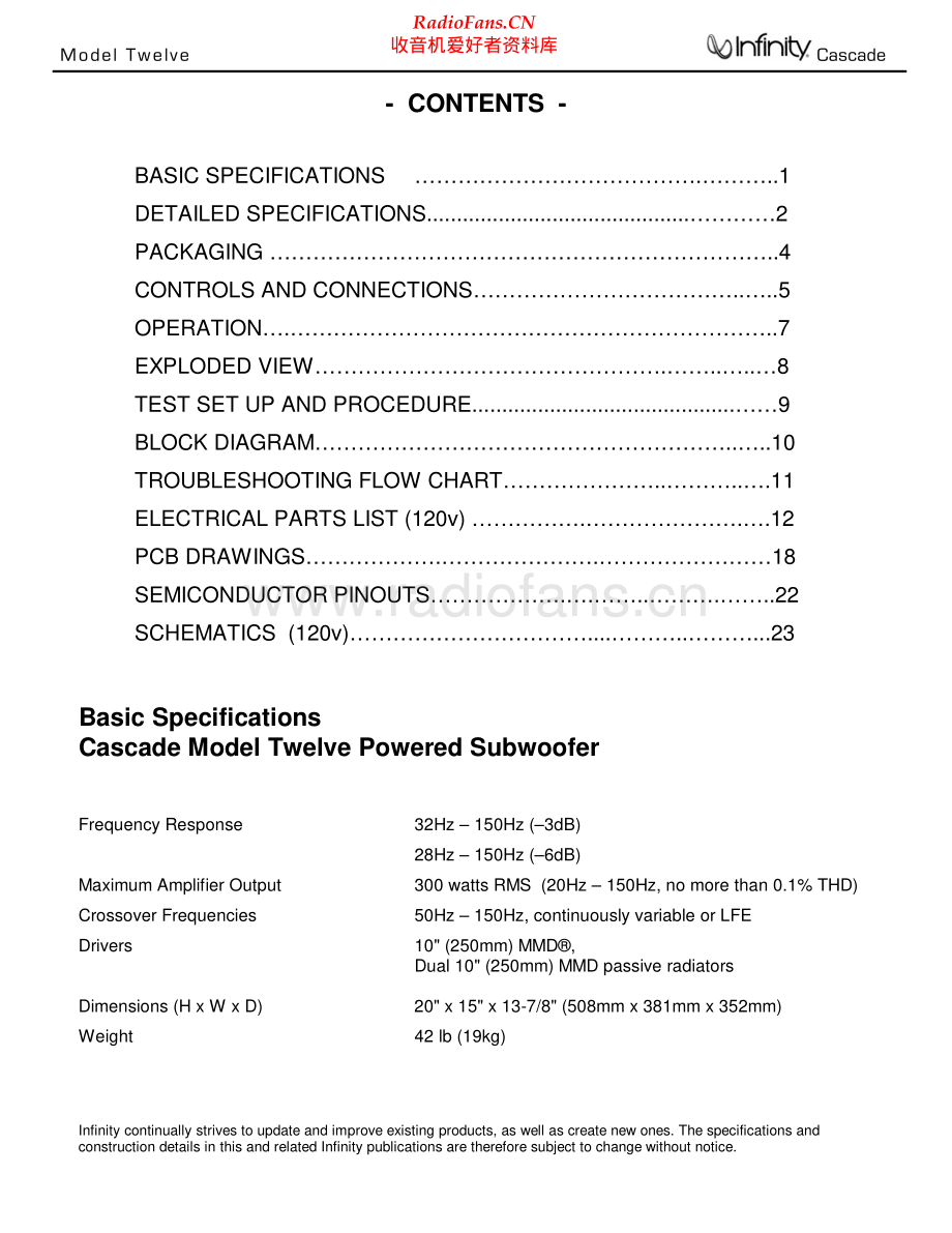 Infinity-CascadeTwelve-sub-sm 维修电路原理图.pdf_第2页