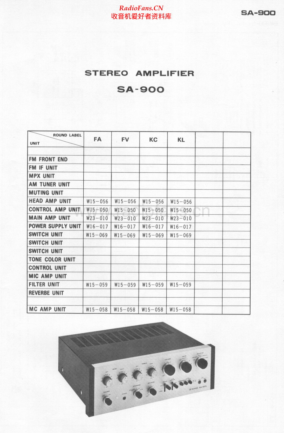 Pioneer-SA900-int-sch 维修电路原理图.pdf_第1页