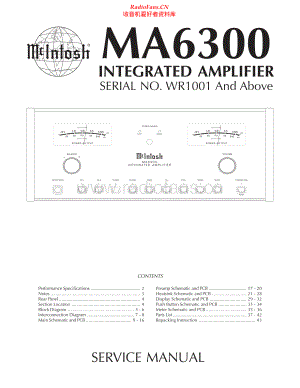 McIntosh-MA6300-int-sm 维修电路原理图.pdf