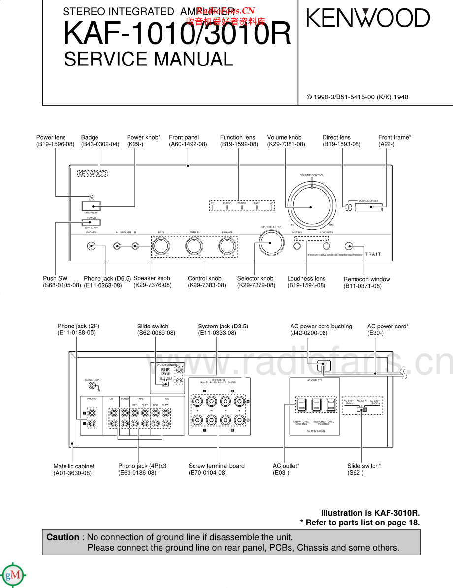 Kenwood-KAF3010R-int-sm 维修电路原理图.pdf_第1页