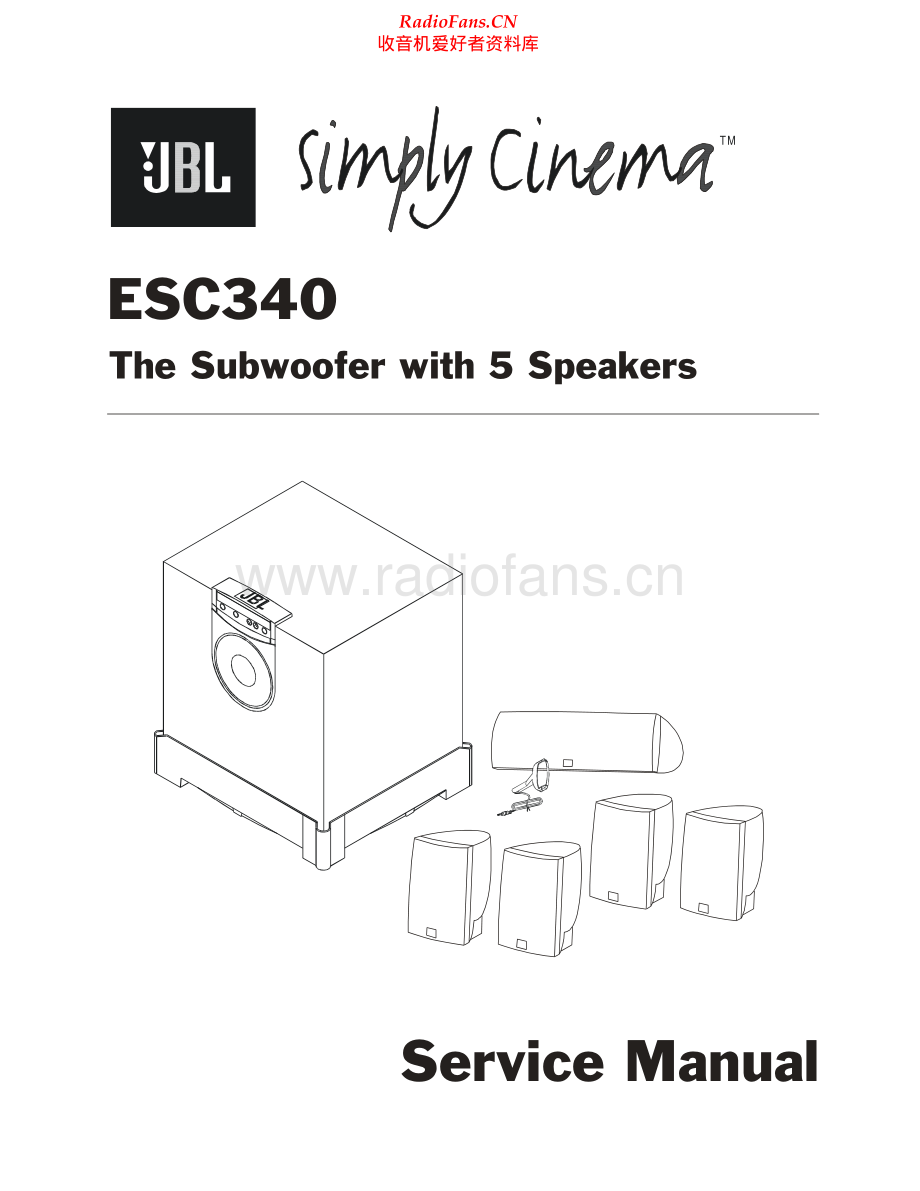 JBL-ESC340-spk-sm 维修电路原理图.pdf_第1页