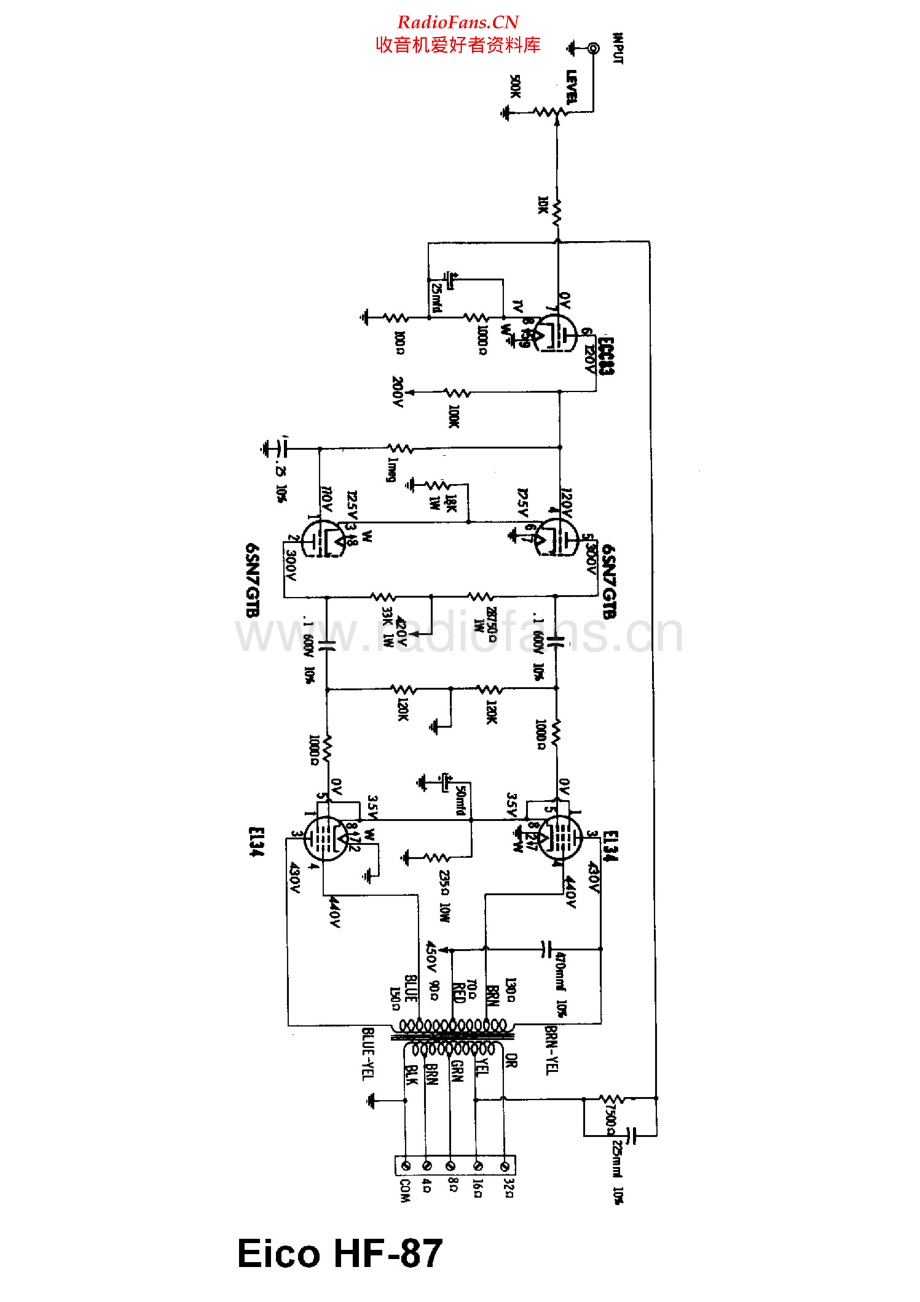 Eico-HF87-pwr-sch维修电路原理图.pdf_第1页
