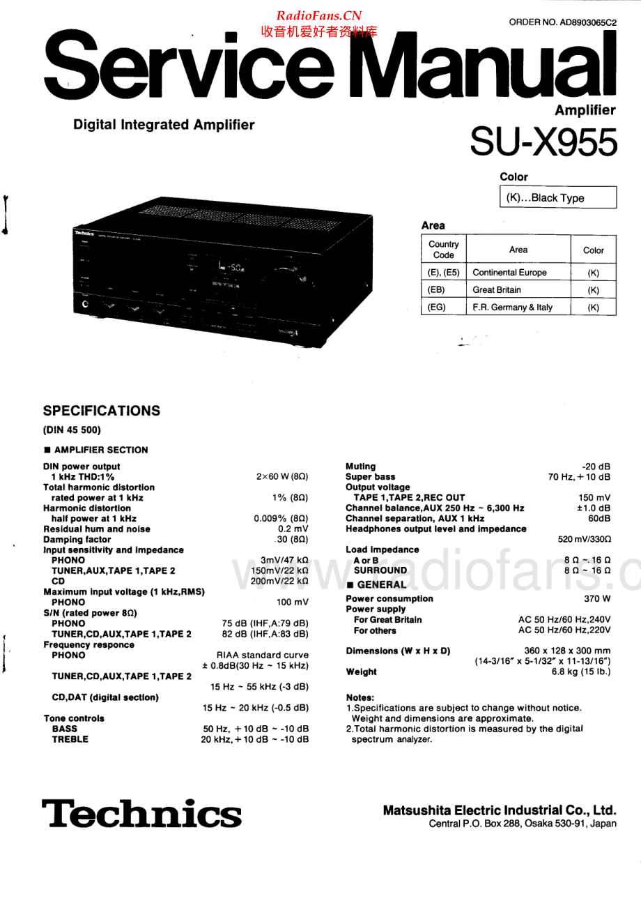 Technics-SUX955-int-sm 维修电路原理图.pdf_第1页