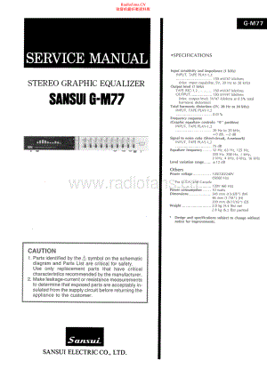 Sansui-GM77-eq-sm 维修电路原理图.pdf