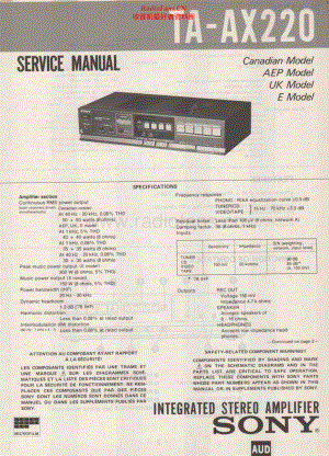 Sony-TAAX220-int-sm 维修电路原理图.pdf