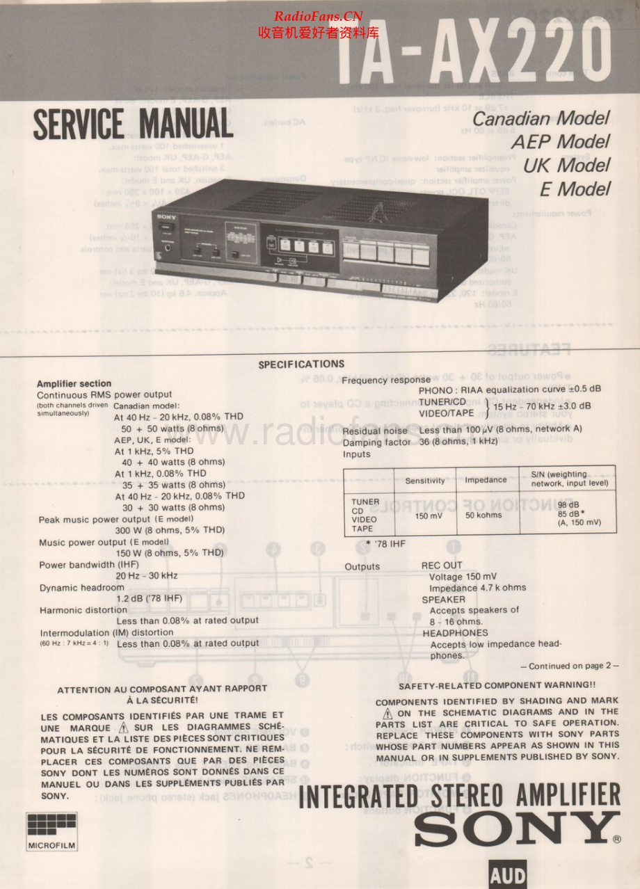 Sony-TAAX220-int-sm 维修电路原理图.pdf_第1页