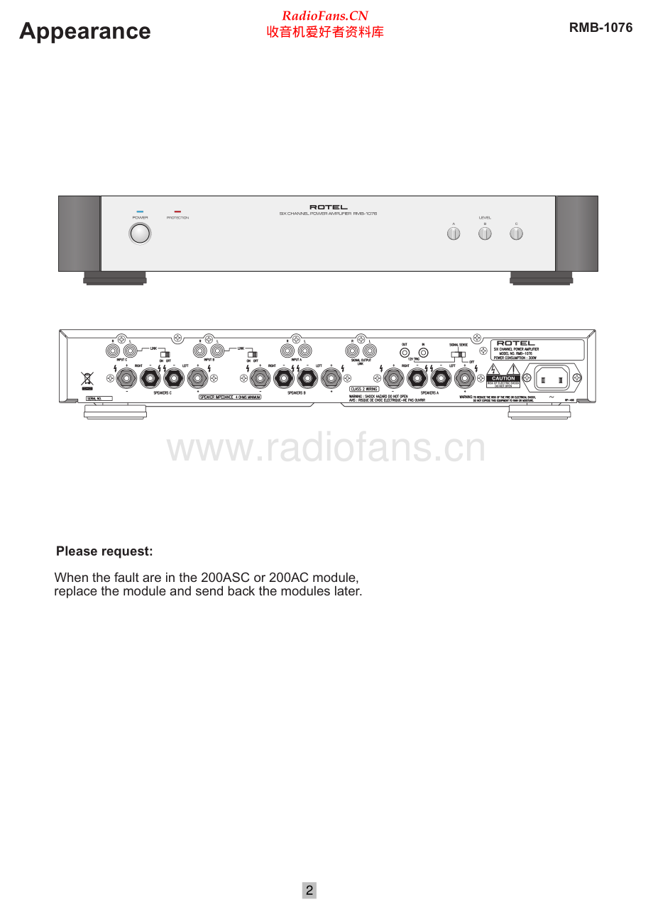 Rotel-RMB1076-pwr-sm 维修电路原理图.pdf_第2页