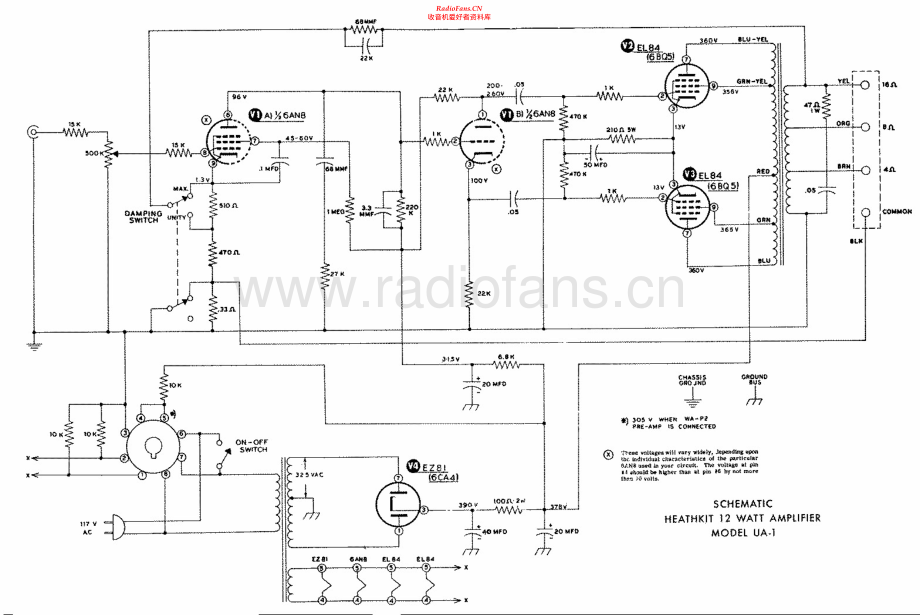 Heathkit-UA1-pwr-sch 维修电路原理图.pdf_第1页