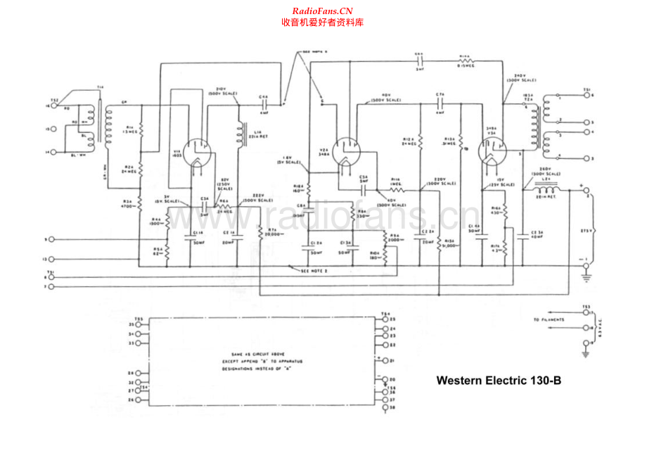 WesternElectric-WE130B-amp-sch 维修电路原理图.pdf_第1页