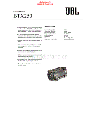 JBL-BTX250-pwr-sm 维修电路原理图.pdf