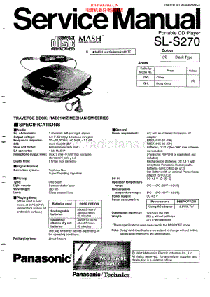 Technics-SLS270-dm-sm(1) 维修电路原理图.pdf