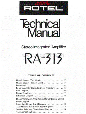 Rotel-RA313-int-sm 维修电路原理图.pdf