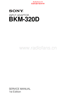 Sony-BKM320D-ia-sm 维修电路原理图.pdf