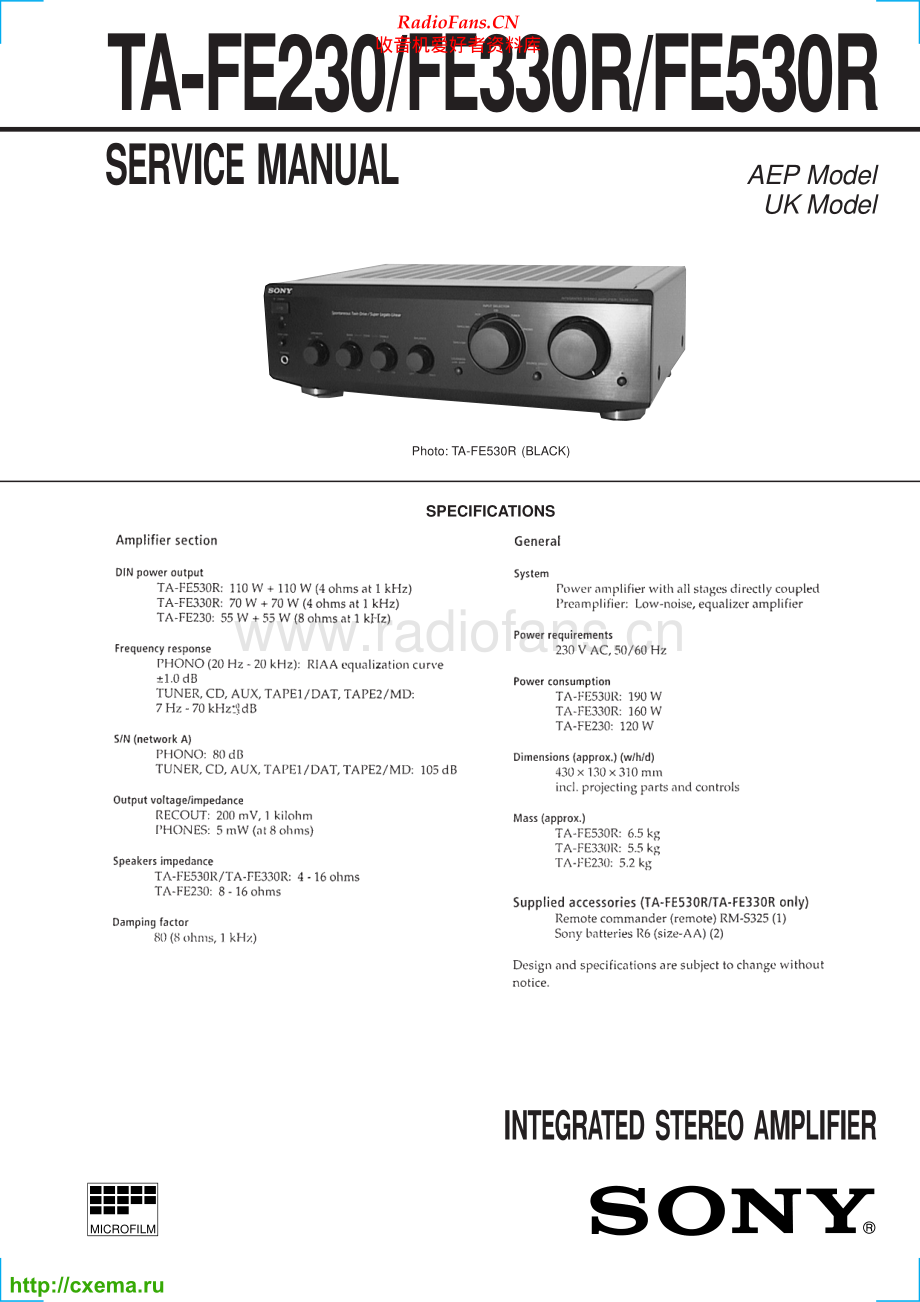 Sony-TAFE230-int-sm 维修电路原理图.pdf_第1页