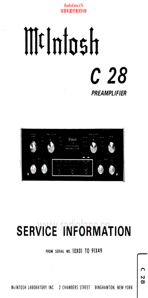 McIntosh-C28early-pre-sch 维修电路原理图.pdf
