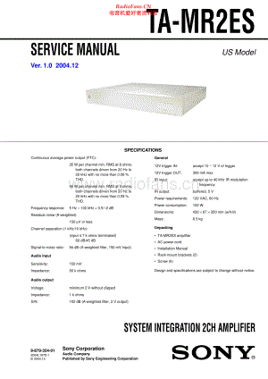 Sony-TAMR2ES-pwr-sm 维修电路原理图.pdf