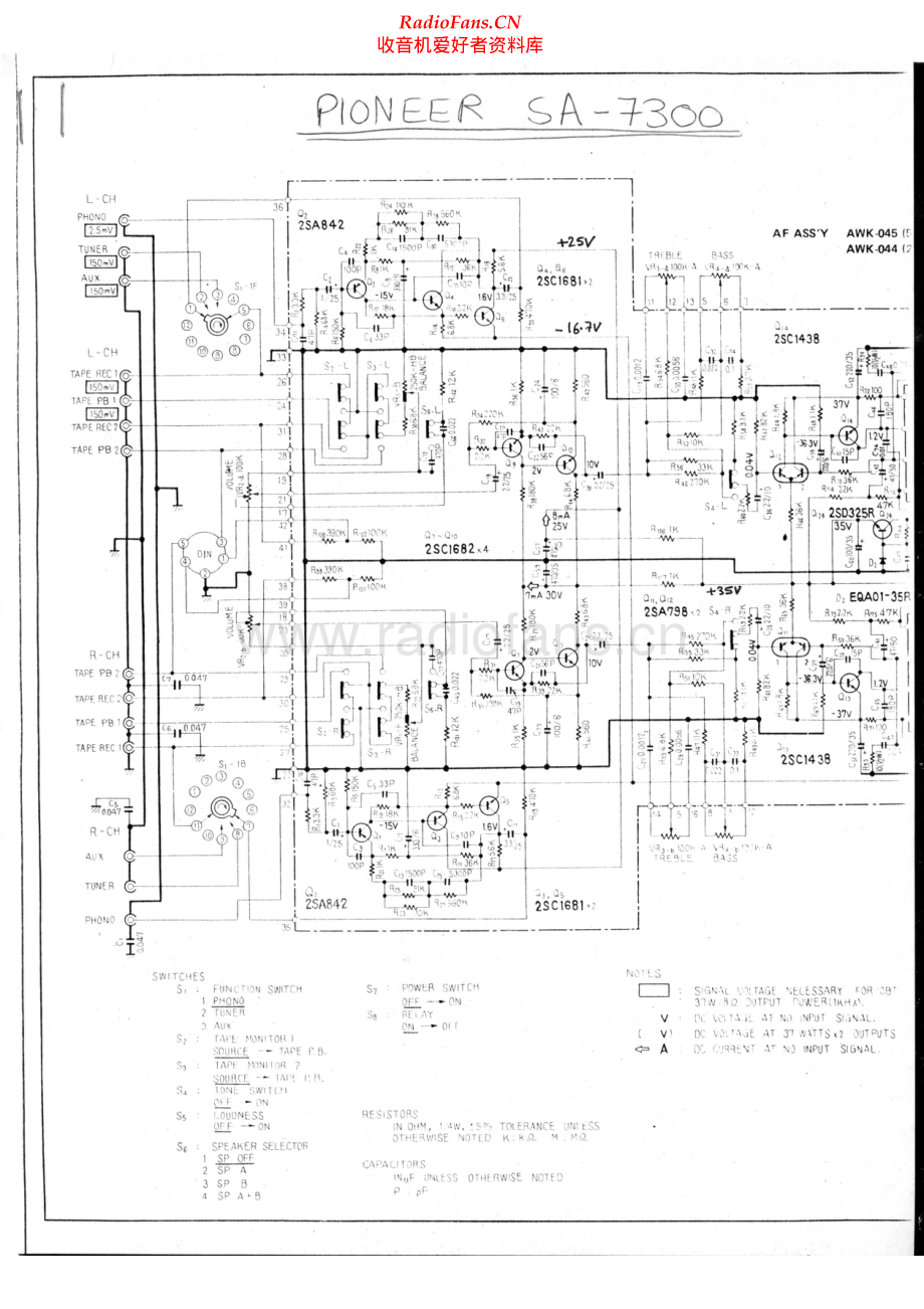 Pioneer-SA7300-int-sch 维修电路原理图.pdf_第1页