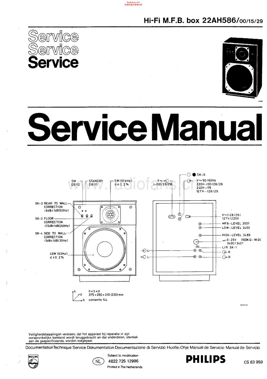 Philips-22AH586-spk-sm 维修电路原理图.pdf_第1页