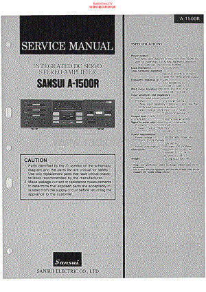 Sansui-A1500R-int-sm 维修电路原理图.pdf