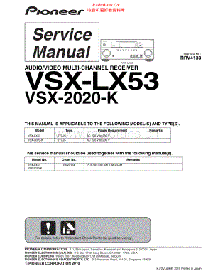 Pioneer-VSX2020K-avr-sm 维修电路原理图.pdf