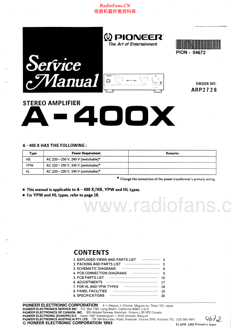 Pioneer-A400X-int-sm 维修电路原理图.pdf_第1页
