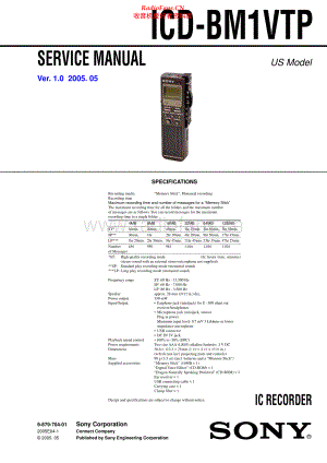 Sony-ICDBM1VTP-rm-sm 维修电路原理图.pdf