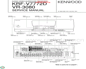 Kenwood-VR3080-avr-sm 维修电路原理图.pdf