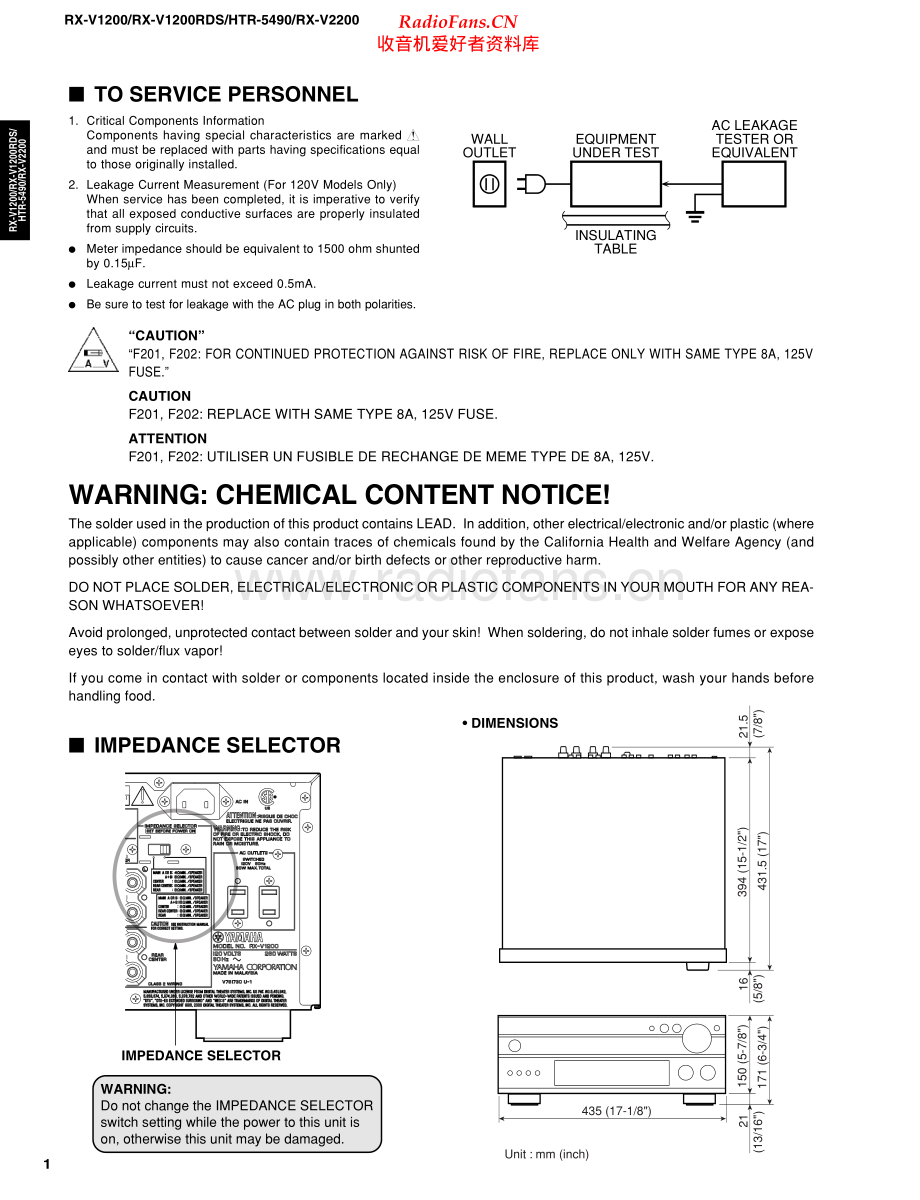 Yamaha-RXV2200-avr-sm(1) 维修电路原理图.pdf_第2页