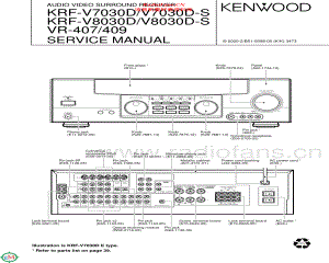 Kenwood-VR407-avr-sm 维修电路原理图.pdf