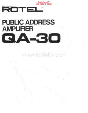 Rotel-QA30-pa-sch 维修电路原理图.pdf