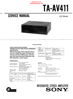 Sony-TAAV411-int-sm 维修电路原理图.pdf