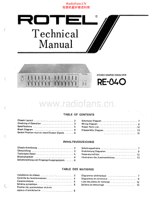 Rotel-RE840-eq-sm 维修电路原理图.pdf