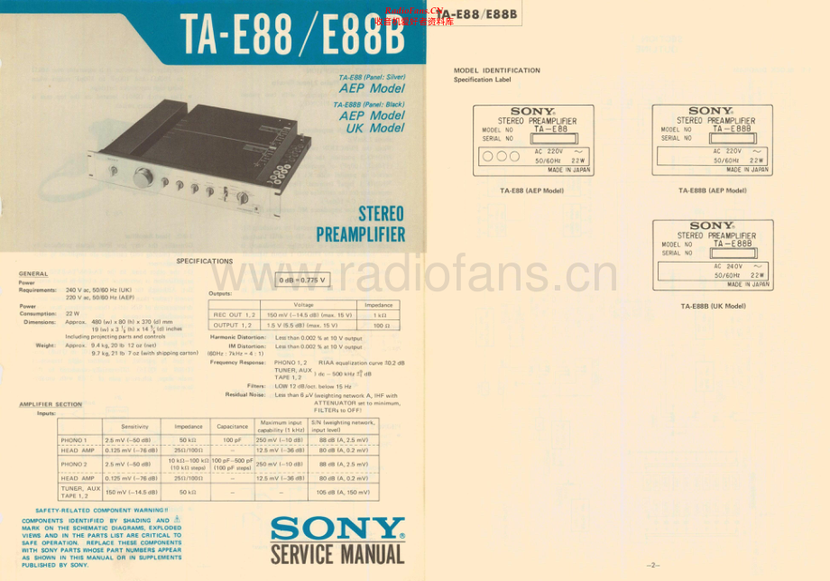 Sony-TAE88-pre-sm 维修电路原理图.pdf_第1页