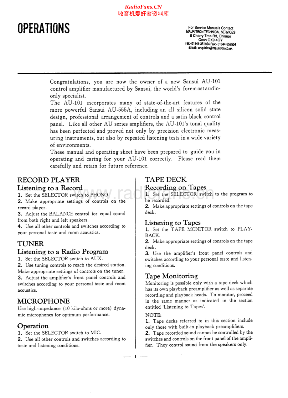Sansui-AU101-int-sm 维修电路原理图.pdf_第2页