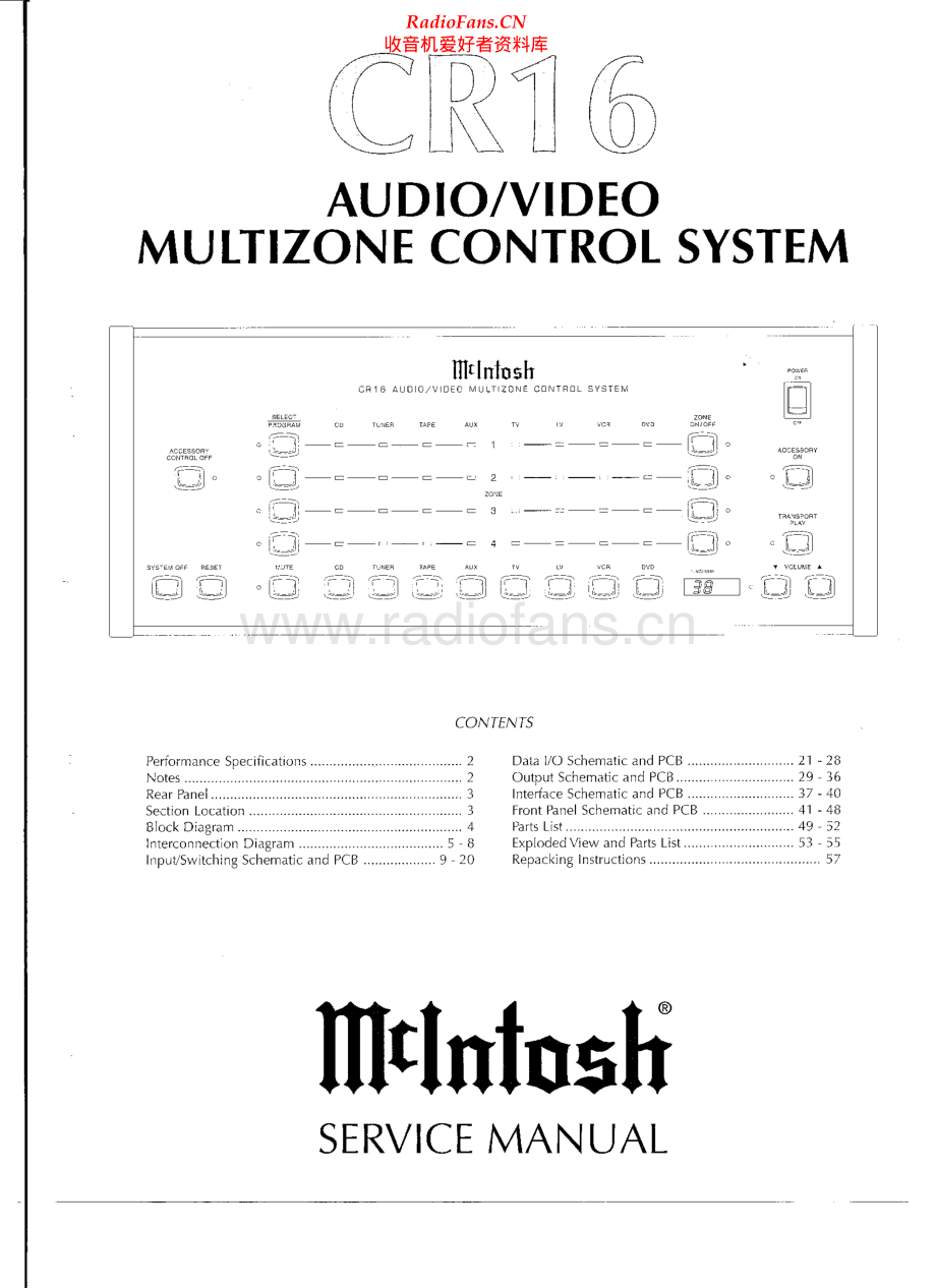 McIntosh-CR16-rem-sm 维修电路原理图.pdf_第1页