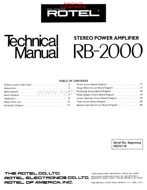 Rotel-RB2000-pwr-sm 维修电路原理图.pdf