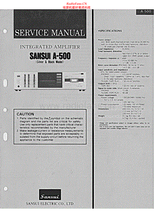 Sansui-A500-int-sm 维修电路原理图.pdf