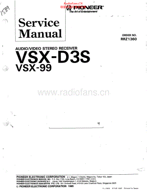 Pioneer-VSX3S-avr-sm 维修电路原理图.pdf