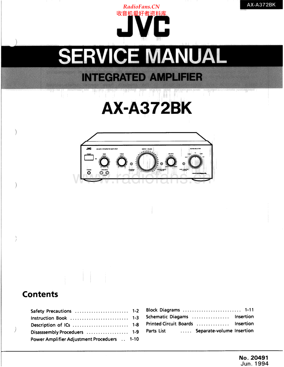 JVC-AXA372BK-int-sm 维修电路原理图.pdf_第1页