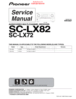 Pioneer-SCLX82-avr-sm 维修电路原理图.pdf