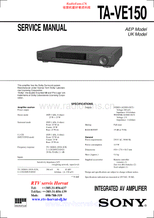 Sony-TAVE150-ava-sm 维修电路原理图.pdf
