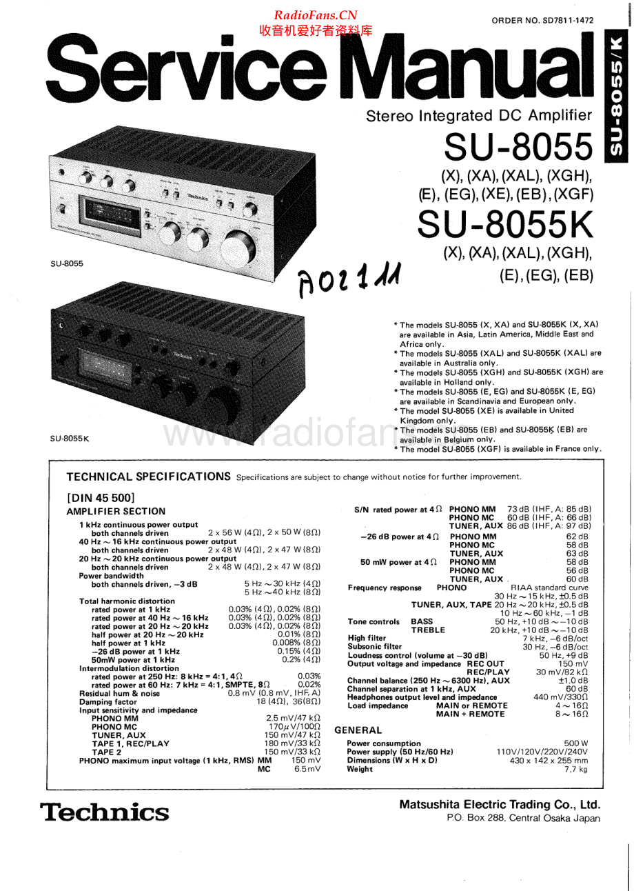 Technics-SU8055-int-sm(1) 维修电路原理图.pdf_第1页