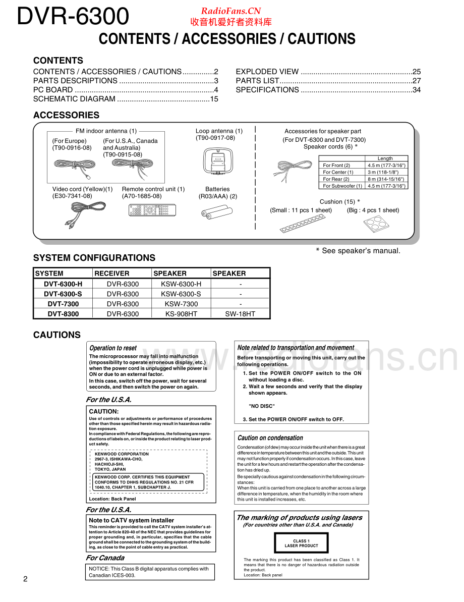 Kenwood-DVR6300-avr-sm 维修电路原理图.pdf_第2页